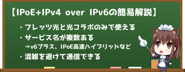 IPoE+IPv4 over IPv6について