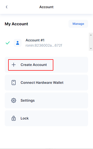 Create Accountをクリック