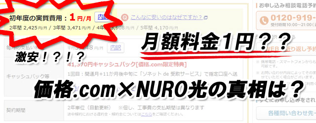 NURO光×価格.comキャンペーン